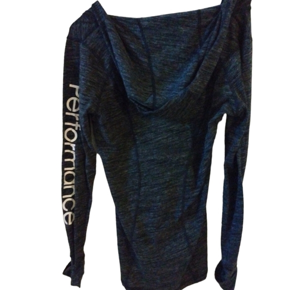 Calvin Klein Performance Dark- Gray White Long Sleeve Hooded Lightweight Top M - Picture 2 of 7